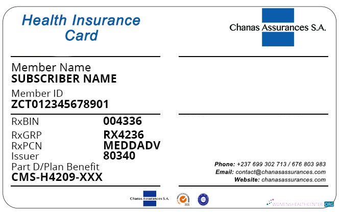 Download Cameroon health insurance card Photoshop template